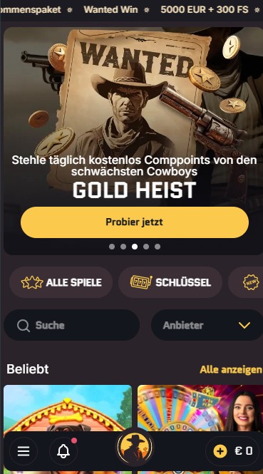 Wanted Win Casino Mobile